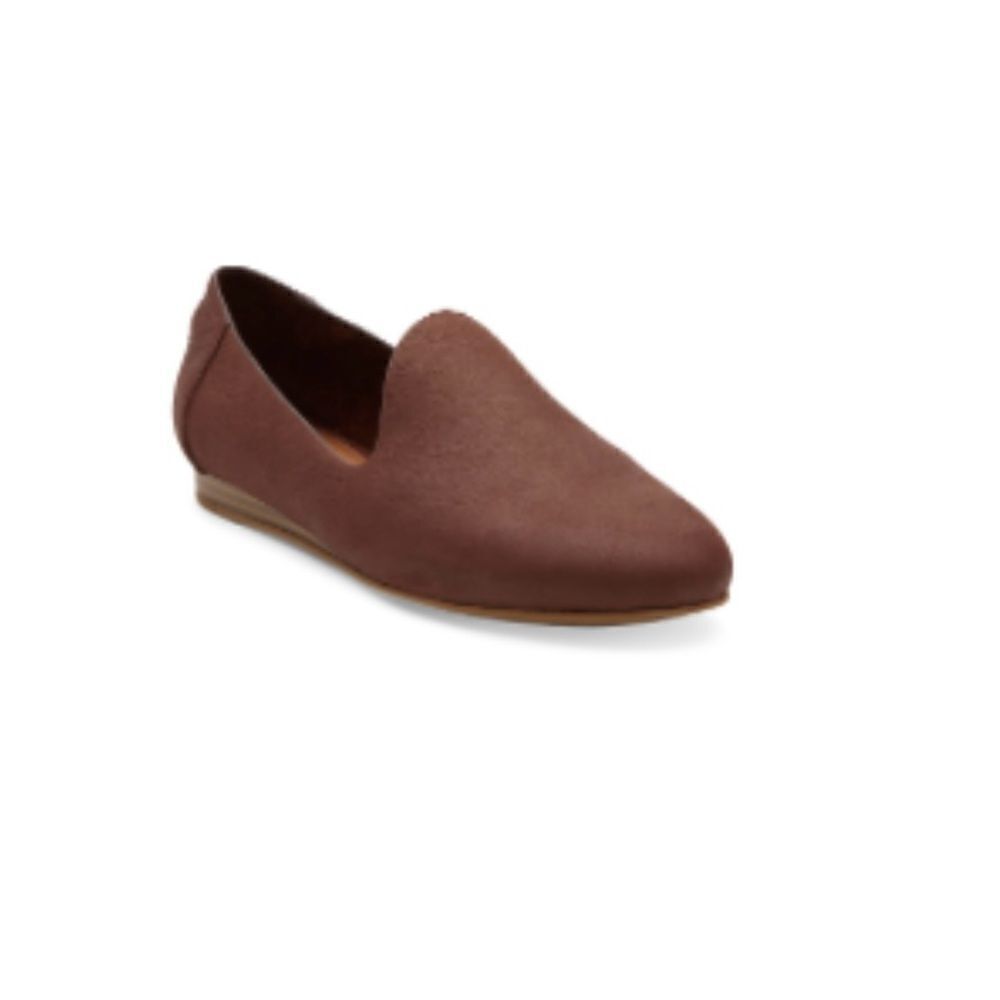 TOMS Dark Brown Darcy mini Wedge Flats, Slip ons, Removable eco content
